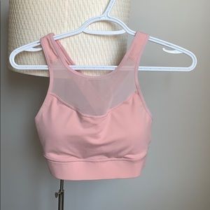 Pink sports bra